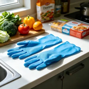 Manufactory Blue Nitrile Gloves Disposable Powder Free High Quality Food Safe Kitchen Cooking Dishwashing Gloves