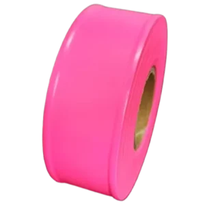Manufacturer 1 3/16 in x 150 ft Neon Fluorescent Orange Pink Ribbon Roll Flagging Caution Tape