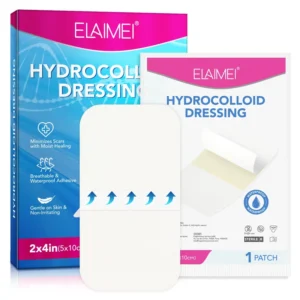 Manufacturer 10 Packs Breathable Waterproof Large Hydrocolloid Bandages 2×4 in Wound Care Hydrocolloid Dressing