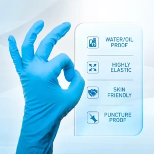 Manufacturer Blue Disposable Nitrile Gloves Multi Purpose Protection Powder Free for Home & Workshop