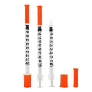Manufacturer Lab Syringe 1 ml 5/16” Diabetes Injection Products Medical Disposable Insulin Syringe