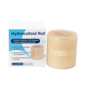 Manufacturer Medical Grade Hydrocolloid Roll Bandages Self Adhesive Wound Dressing Tape Roll