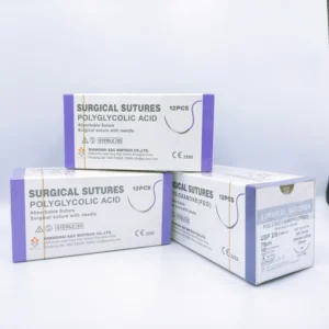 Manufacturer Price Absorbable Suture With Needle Reverse Cutting PGA pdo silk nylon catgut Sterile Sewing Suture