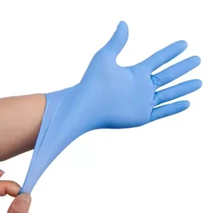 Manufacturers Food Grade Blue Vinyl Nitrile Gloves Powder Free Disposable Blend Nitrile Gloves of 100pcs