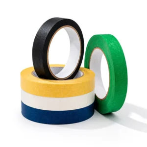 Masking Tape Medium Temperature Flexible Backing Strong Holding Crepe Tape Roll for Automotive Repair Refinish Paint Booth Work