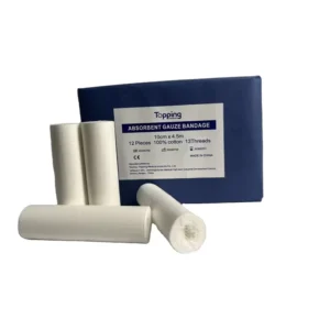 Medical 100% Cotton Gauze Bandage Wound Dressing for Hospital and Pharmacy