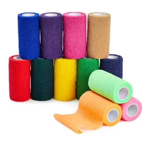 Medical 4.5M Color Self Adhesive Non Woven Cohesive Elastic Bandage Breathable Lightweight Athletic Use