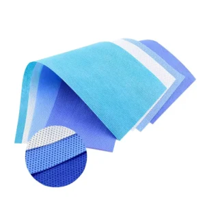 Medical 45g SMS Spunbond Non woven Fabric Antibacterial Breathable 60x60cm for Surgical Gown