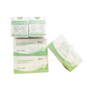 Medical Absorbable Monofilament PDO Surgical Sutures with Needle Veterinary Instrument