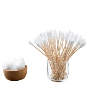 Medical BSMI Certified Class I Disposable Sterilized Single Head Degreased Cotton Swabs for Wound Ear Cleaning & Beauty Use
