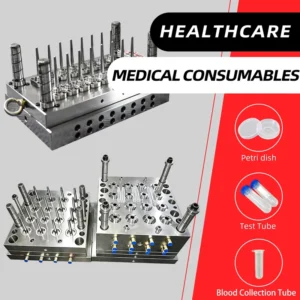 Medical Blood Collection Tube Mold Multi cavity Plastic Test Tube Injection Molding Tool