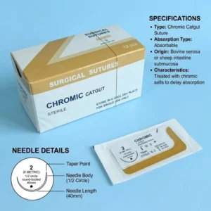 Medical Catgut Absorbable Surgical Sutures for Dog Large Use Veterinary Human Surgery High Quality Sterile Atraumatic