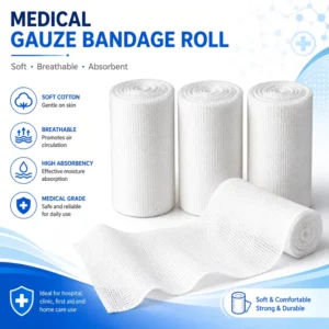 Medical Cohesive Elastic Bandage Sterile Reusable Breathable for Wound Care