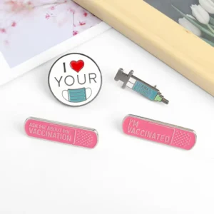 Medical Commemorative Badge Pill Needle pink Band aid Enamel Pins Medical BadgeFor Doctor Nurse Gift