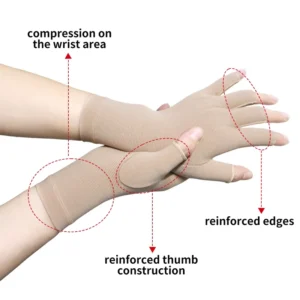Medical Compression Half Finger Cycling Gym Support Gloves Breathable Spandex Nylon Unisex Comfortable Soft for Fitness