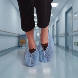 Medical Consumable Anti Slip Disposable Overshoes Non woven Disposable Medical Nonwoven Dustproof Shoe Cover with Printing
