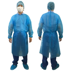 Medical Consumables Disposable Non Woven Protective Clothing Waterproof Anti Dust Isolation Gown Made of PP Material