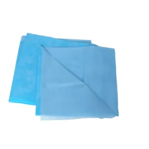Medical Disposable Bed Sheet Blue Coated Nonwoven Fabric CE Certified Class II Custom Size Available