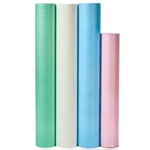 Medical Disposable Bed Sheets Roll Hospital Massage Paper Plus PE Film Cover for Exam Table ISO Certified SPA Couch Paper Rolls