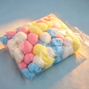 Medical Disposable Colored Cotton Balls Soft High Absorbency Multi Purpose Different Size Class I Colored Cotton Balls