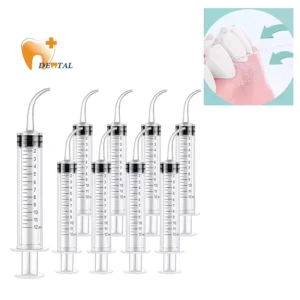 Medical Disposable Plastic Dental Syringe Irrigator CE Certified Graduated Curved Tip Oral Dental Care Irrigation Syringe