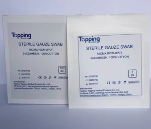 Medical Disposable Sterile Gauze Pad 8ply Thick Soft Cotton Gauze Swab First Aid Emergency Wound Care Products