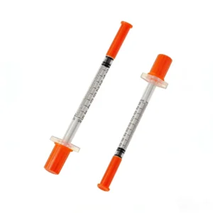 Medical Disposable Sterile Safety Painless Needle Insulin Syringes 0.3ml 0.5ml 1ml case for Diabetic & Veterinary Use