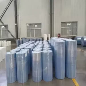 Medical Disposable Surgical Gown Breathable Waterproof Sterilization Wrapping Crepe Paper Material SMS SMMS Nonwoven Fabric