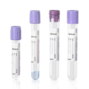 Medical Disposable Vacuum Non vacuum Glass Plastic EDTA K2 K3 Vacutainer Blood Sample Collection Tube