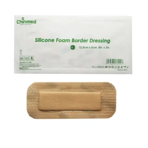 Medical Disposables Self Adhesive Wound Dressings Water Proof with Silicone Border High Absorbent Individual Pack CE Certified