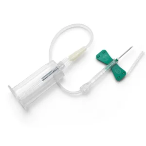 Medical Eco Friendly Plastic Butterfly Needle Sterile Safety Blood Collection Needle with Pre attached Holder