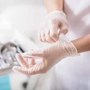 Medical Exam Disposable Gloves PE Material Non Sterile for Hospital