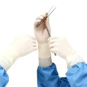 Medical Examination Aged Care Cream Powdered Disposable 8mil Sterile Puncture Resistant Safety Latex Gloves