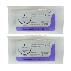 Medical Factory Direct PGA Absorbable Sutures With Needle for Orthopedic Surgery Veterinarian