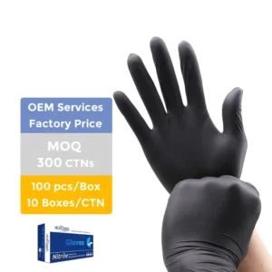 Medical Gloves Nitrile Box Powder Free Disposable Gloves Nitrile Clive Examination Black Disposable Nitrile Gloves
