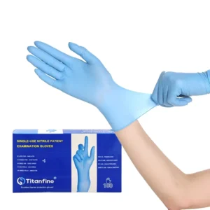 Medical Grade 9inch 3.0g Disposable Tear-resistant Blue Nitrile Examination Gloves Latex-Free Suitable for Sensitive Skin