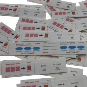 Medical Grade Class 456 Steam Indicator Cards Yellow to Black 134°C 121°C Dental Hospital Sterilization Monitoring Manufacturer