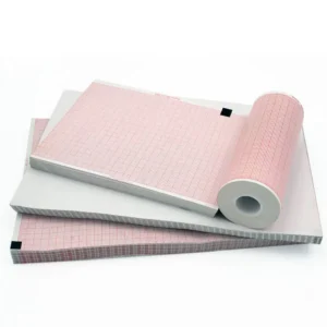 Medical Grade Consumables Thermal CTG ECG EKG Graph Chart Paper Roll for Electrocardiograph Chemical Coated Red Blue Base