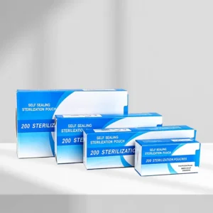 Medical Grade Disposable Self Sealing High Temperature Sterilization Pouches Triple Band Seal CE ISO13485 Certified Blue for