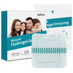 Medical Grade Hydrogel Wound Dressing Sheet 10x10cm Absorbs Exudate for Burns Waterproof Moist Wound Healing Individual Pack