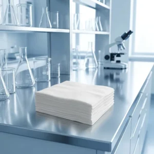 Medical Grade Low Lint High Absorbency Non Woven Paper Cleanroom Wiper 1000 Class 25cmx25cm for Hospital Lab Medical Device