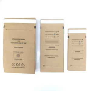 Medical Grade Recyclable Kraft Paper Self-Sealing EO Steam Sterilization Bag for One-time Dental Oral Instrument Sets Packaging