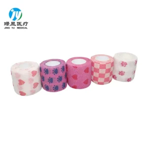 Medical Grade Self adhesive Soft Cohesive Elastic Bandage with Abundant Pictures