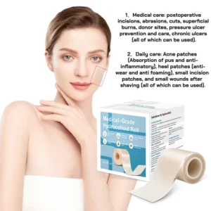 Medical Grade Skin friendly 5CM*5M Transparent Adhesive Hydrocolloid Roll for Acne Patch and Blister Care
