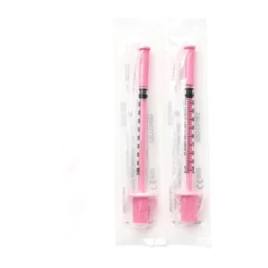 Medical Grade Veterinary Pink Insulin Syringe 6mm 8mm Needle 1ml 30G 31G Animal Injection