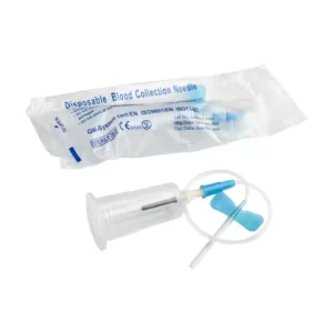 Medical Grade Veterinary Safety Butterfly Needle with Holder 21G 23G Sterile Venous Blood Collection Set for Clinical