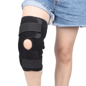 Medical Hinged Knee Support Brace with ROM Limitation and Open Patella Design for Injury Prevention