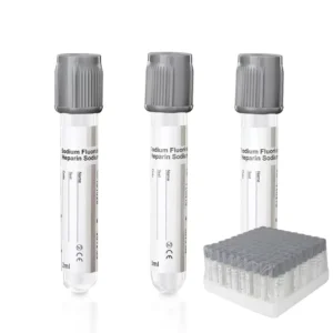 Medical Hospital Glass PET Sample Test Tube Glucose With Sodium Fluoride Vacuum Blood Collection Tube