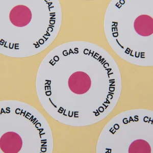 Medical Hygiene and Epidemic Prevention Sterilization Indicator Label Self adhesive Red to blue Ethylene Oxide Backing