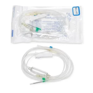 Medical Infusion Set Burette Chamber Sterile Giving Set Green Infusion Set for ICU